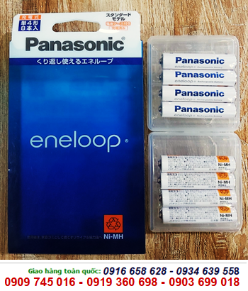 Pin sạc AAA 1.2v Panasonic Eneloop BK-4MCC/8, AAA750mAh 1.2v (Nội địa Nhật _Xuất xứ Nhật) 